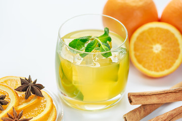 Juice from fresh oranges and spices