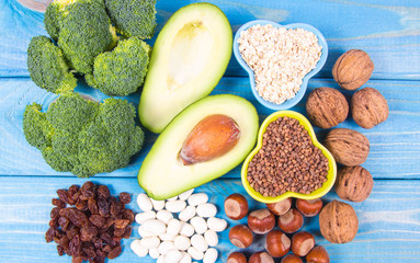 Natural products rich in vitamin B6 (Pyridoxine) . Healthy food concept.