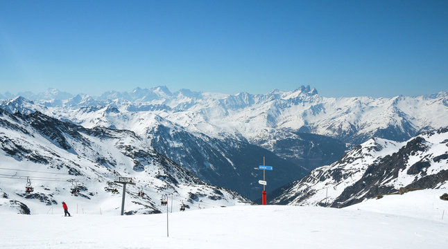 ski slope in 3 Vallees