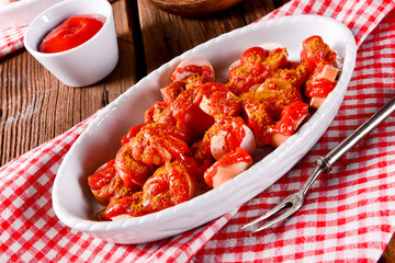 sausage in curry sauce