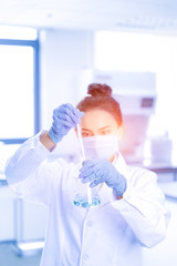 Female scientist in the CDC laboratory