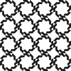 Universal repeating abstract shape in black and white