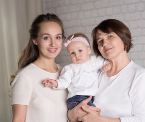 grandmother mum and granddaughter
