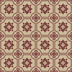 Fotobehang seamless ornamental pattern © Tiax