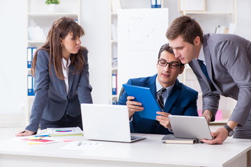 Business meeting with employees in the office