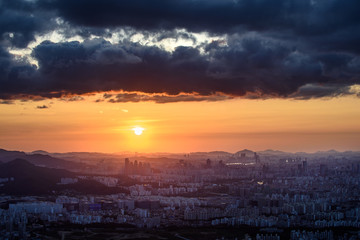 남한산성에서 바라본 서울의 야경