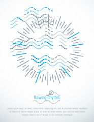 Futuristic vector technology background. Abstract wavy lines pattern, art graphic illustration can be used as booklets cover design.