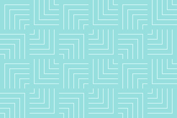 Pattern geometric line square seamless luxury design green aqua colors background.