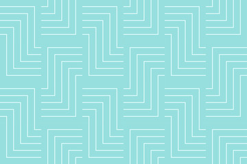 Pattern geometric line chevron seamless luxury design green aqua colors background.