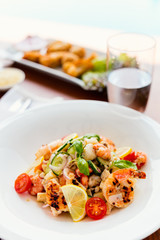 Delicious seafood lunch