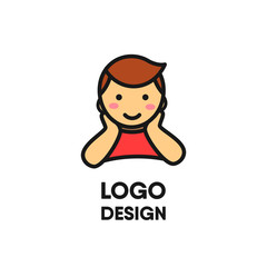 Kids logo creative design.
