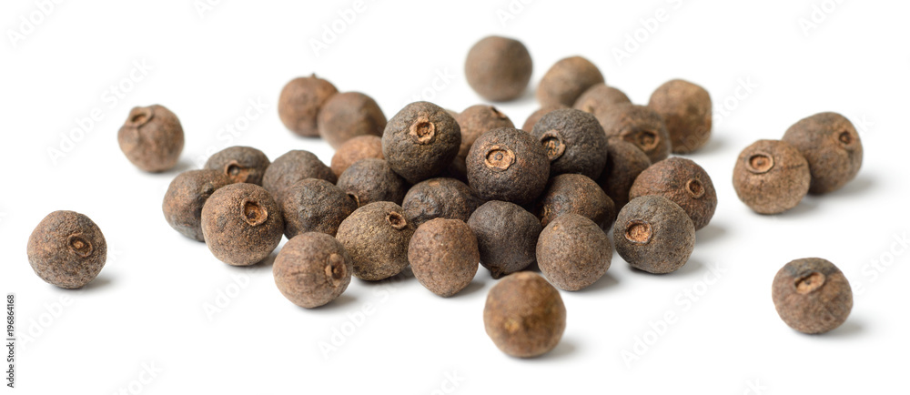 Wall mural dried herb, allspice isolated on white