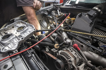 Fototapeta premium Car service procedure 