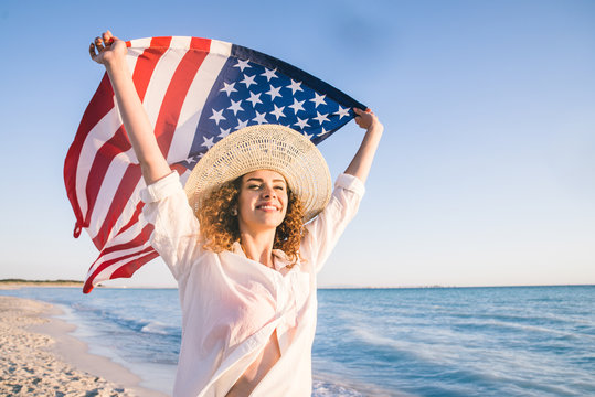 Woman on a tropical beach