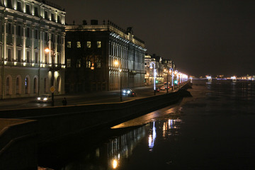 Petersburg's night quay.
