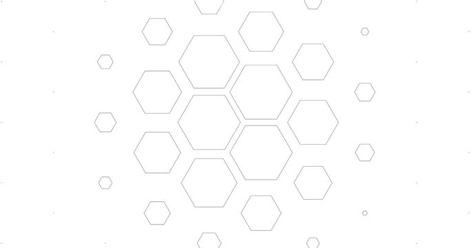 Loopable background from mesh with hexagons.