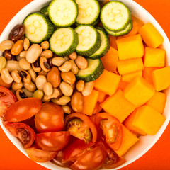 Vegan Or Vegetarian Sweet Potato And Beans Buddha Bowl