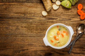 Hmemade vegetables soup