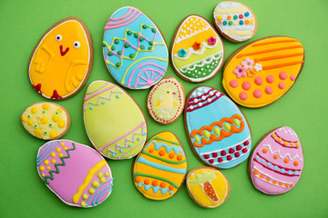 Gingerbread cookies in the form of eggs