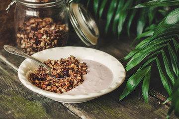 granola with yoghurt