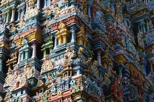 Minakshi-Tempel, Madurai, Tamil Nadu, Südindien, Indien, Asien © Egon Boemsch