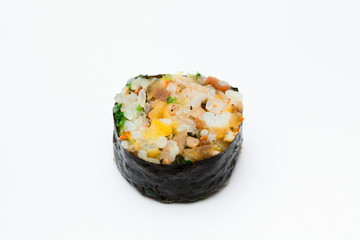 Gimbap koran roll food isolated