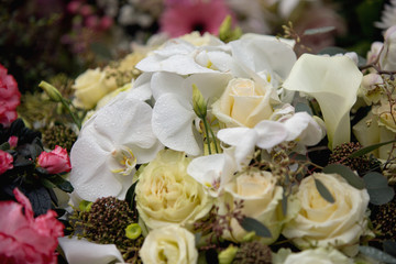 white flower arrangement