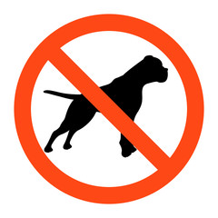 no dogs sign ,vector illustratioon on white background
