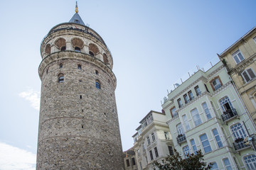 Obraz premium Historical place old Galata tower in Istanbul