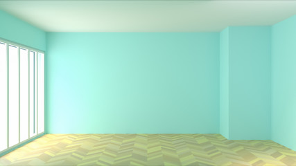 Empty modern achitecture room interior for fill text of furniture 3d rendering
