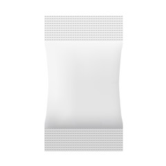 White polyethylene template sachet, for design.