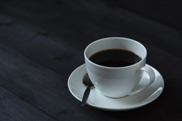 A cup of black coffee
