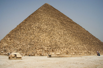 Fototapeta na wymiar The Giza pyramid complex is an archaeological site on the Giza Plateau, on the outskirts of Cairo, Egypt.