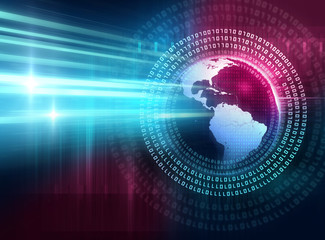 earth futuristic technology abstract background