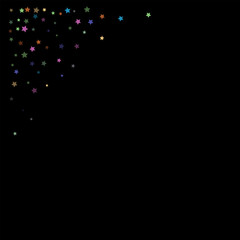 Glitter Vector Falling Stars Pattern. Carnival Festival Confetti Celebration Border. Christmas, New Year, Birthday, Music Firework. Modern Gift Voucher Glitter Vector Falling Stars Pattern.