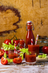Thick tomato juice with celery
