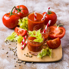 Thick tomato juice with celery