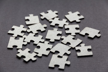 puzzle on a dark background. blurred