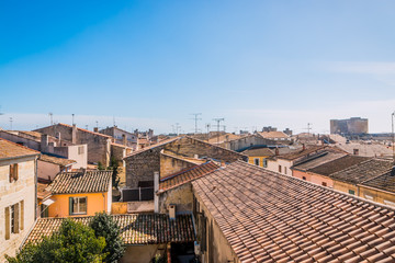 Vue sur Aigues-Mortes et les remparts