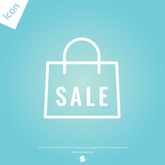 Shopping bag vector icon