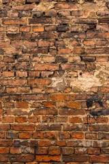 Old brick texture with scratches and cracks