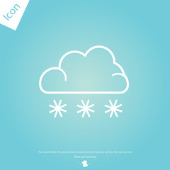 Cloud small snow vector icon