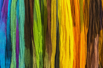 Rainbow textiles background