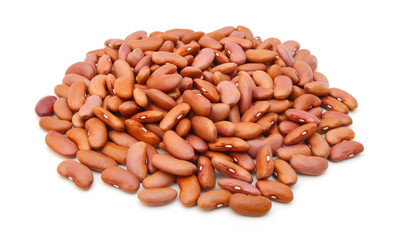 Small pile of Kidney Beans on White Background
