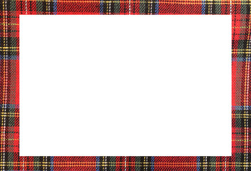 frame with the texture of the famous Scottish tartan fabric