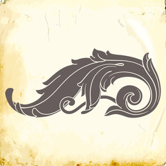 Vector baroque of vintage elements for design. 