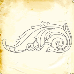 Vector baroque of vintage elements for design. 