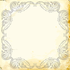 Vector baroque of vintage elements for design. 