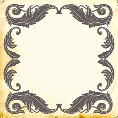 Vector baroque of vintage elements for design. 