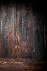 Texture of black wooden surface